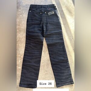 Wrangler Women's Black Tiger Stripe Zebra High Rise Jeans